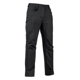 Aicall Men's Snow Ski Softshell Pants Thermal Fleece Lined Windproof Water Repellent Winter Hiking Camping Snowboard Pants with 8 Pockets (BLACK32W32L)