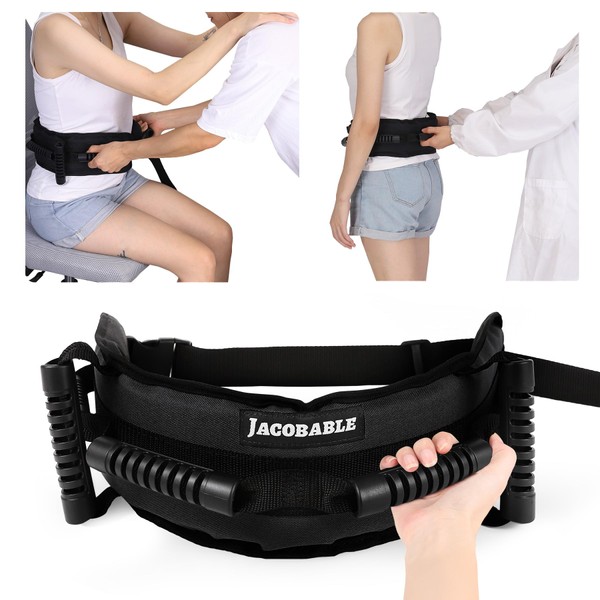 Gait Belt for Seniors, Transfer Belt with 6 Nylon Padded