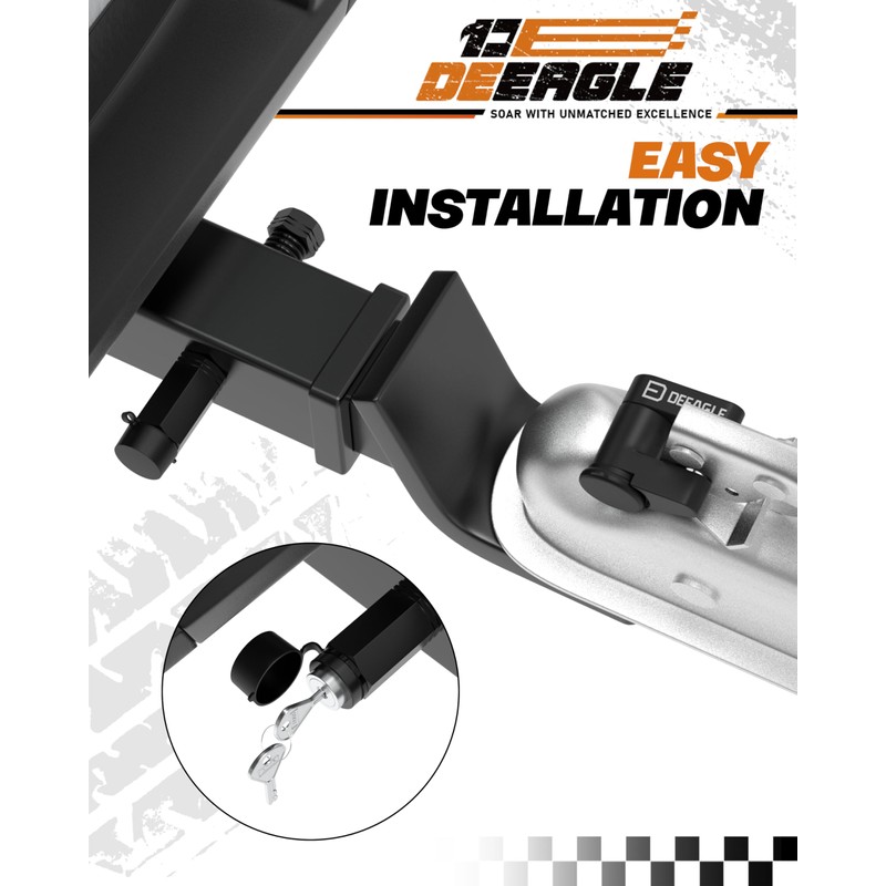 DEEAGLE Trailer Lock Set, 5/8" Dia 3-1/2” Long Trailer Hitch