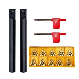 KinRite 5/8" SNR0013M16 SNL0013M16 External/Internal Threading Boring Bar Turning Tool Holder with 10pcs External/Internal Threading Carbide Inserts 16IR 16ER AG60