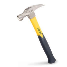 Estwing Sure Strike Hammer - 16 oz Straight Rip Claw with Fiberglass Handle & No-Slip Cushion Grip - MRF16S
