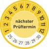 Next Test Date – 30 mm Diameter Prüfet Labels, Maintenance