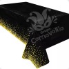 Grupo Carnavallia 6 Manteles Desechable Rectangular Negro Puntos Fiesta