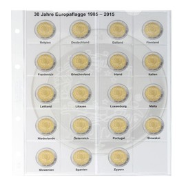 Lindner 1118-15 2 Euro Community Edition 30 Years European Flag of All 19 Euro Countries