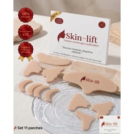 Set de 11 Parches Antiarrugas de Silicona grado medico, Reutilizables Tratamiento Nocturno con Efecto Lifting para Rostro, Frente, Ojos, Cuello y Escote Parches Faciales.