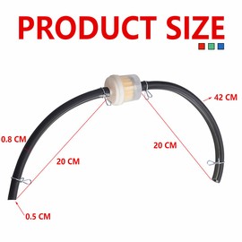 Adunsiaoto Car Petrol Hose Kit, Petrol Fuel Filter, Motorcycle Inline Fuel Filter Kit, Fuel Pipe Set Fuels Filters Hose, Universal Gas Inline Fuels Filters for Car Motorcycle Scooter(Blue)