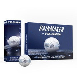 Rain Maker Golf Balls by P*ss Missile - Performance Spin, Control, Feel - 3-Piece Construction, Urethane Cover, Medium Compression Core - Shot Shaping & Tour Pro Workability (Dozen)