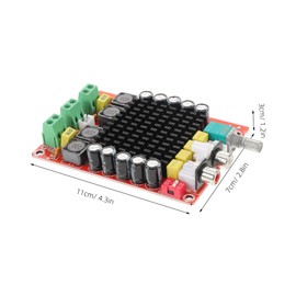 LABRIMP Digital Power Amplifier Board Durable Audio Stereo Amp Module for Vehicles Compatibility High Performance Sound Upgrade