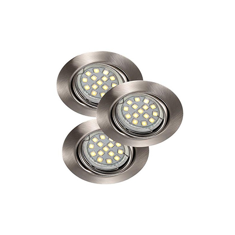 Nordlux Triton 3 Set SMD LED Downlight Brushed Steel 54360132