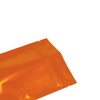 Double-Sided Glossy Orange Resealable Zipper Seal Lock Packaging Flat Smell