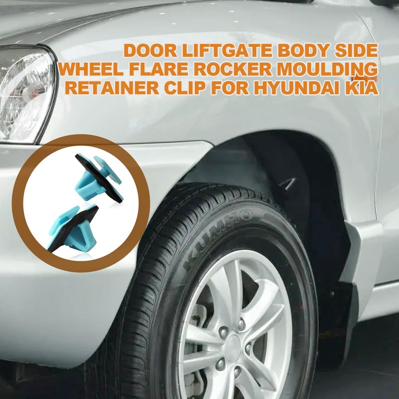 30PCS Blue Rocker Molding Retainer Clip Compatible with Hyundai Kia