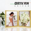 ORIVAN 8x10 Double Picture Frames Hinged Folding Photo Frames Vertical