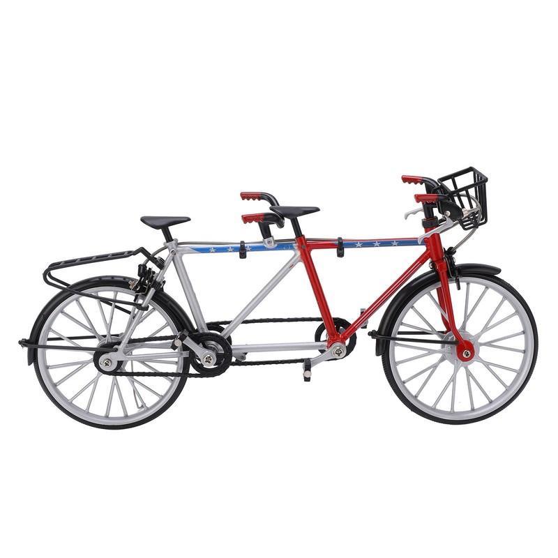 Bicycle Model Tandem Bicycle 1/10 Simulation Bike Detachable for Boys