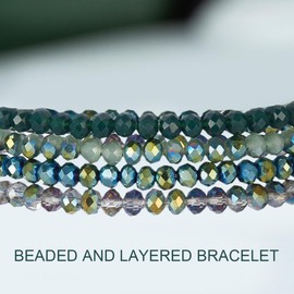 INGJIA Crystal Beads Bracelet Multilayer Stones Bracelet Boho Fashion Jewellery Best Friend Gifts