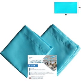 2Pack Lights Decorative Fluorescent Light Covers-2x4ft,10 Strong Magnets,Improves Focus, Reduces Headaches & Provides Fluorescent Relief Light Covers for School Classroom Home Office
