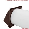 Kair Brown Cowled Outlet Grille 155mm External Dimension Wall Vent