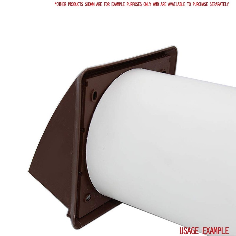 Kair Brown Cowled Outlet Grille 155mm External Dimension Wall Vent