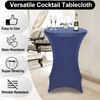 FestiCorp Spandex Table Cover, Cocktail Fitted Tablecloths, Round Highboy Stretch