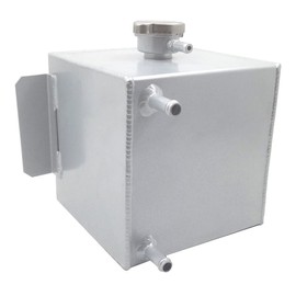 HCHCSPEED Universal 3.2L Aluminum Coolant Expansion Overflow Reservoir Tank Water Bottle Recovery Silver