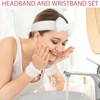 Face Wash Headband & Wrist Bands 3 Pack - Soft