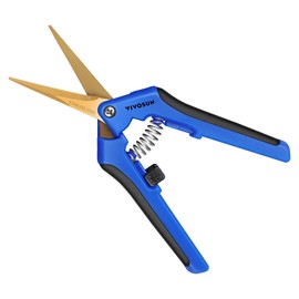 VIVOSUN 3-Pack 6.5 Inch Gardening Scissors Hand Pruner Pruning Shear with Titanium Coated Curved Precision Blades