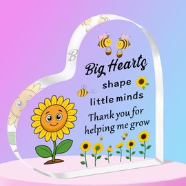 QMVMV Teacher Appreciation Gifts - Thank You Teacher Appreciation Acrylic Plaque Present for Women Men, Christmas Birthday End of the Year Teacher Gifts from Students
