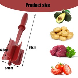 Meat Chopper,5-Blade Head Heat Resistant Potato Masher Meat Chopper, Versatile Nylon Non-Stick Meat Smasher,Ground Beef Smasher, Meat Smasher Utensil,Cookware Heat Resistant Meat Masher, Kitchen Aid