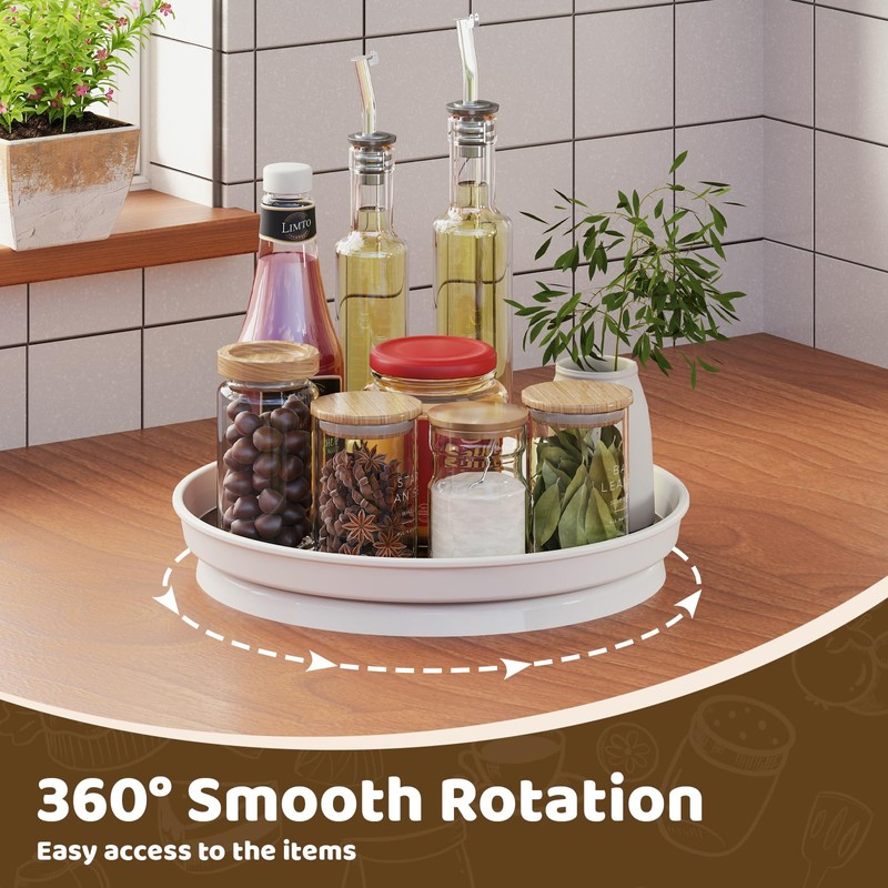 LAMU 2 Pack 10 inch Lazy Susan Organizer, Lazy Susan