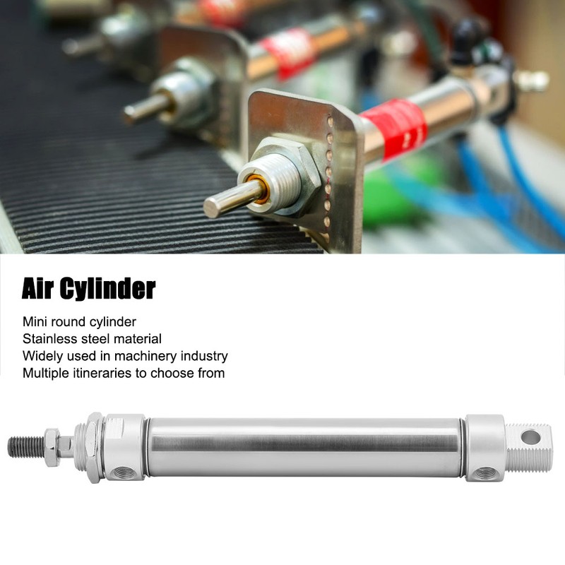 Mini Air Cylinder Stainless Steel Round Double Action Device Pneumatic