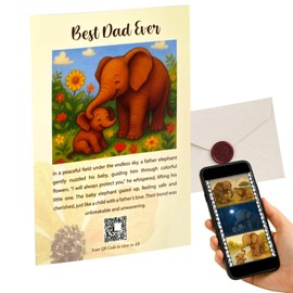 AR Dad Birthday Card from Daughter, Funny Birthday Card for Dad, Happy Birthday Dad Card with Video Message, 3D Gifts for Dad Card, Birthday Gifts from Daughter, Card and Envelope Set