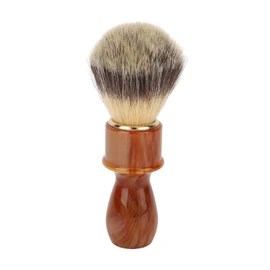 Men Shaving Brush Home Hair Salon Ergonomic Resin Handle Soft Hair Shaving Brush Face Grooming Tool