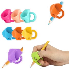 10 Piezas Agarres para Lápices, Posicionador de Lapiz, Pencil Grip, Agarre de Lápiz de Silicona, Ergonómico Soporte de Lápiz para Niños para Corregir la Postura, Corrector de Escritura para Niños