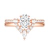 TIGRADE 1.5CT Bridal Ring Sets Oval Cut Cubic Zirconia Wedding