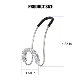 KHGUZ Bling Car Headrest Hook, 2PCS Crystal Rhinestone Vehicle Seat Purse Bag Organizer Hanger, Diamond Automotive Backseat Storage Holder Hook Accessories, Universal for SUV Truck Van (White)