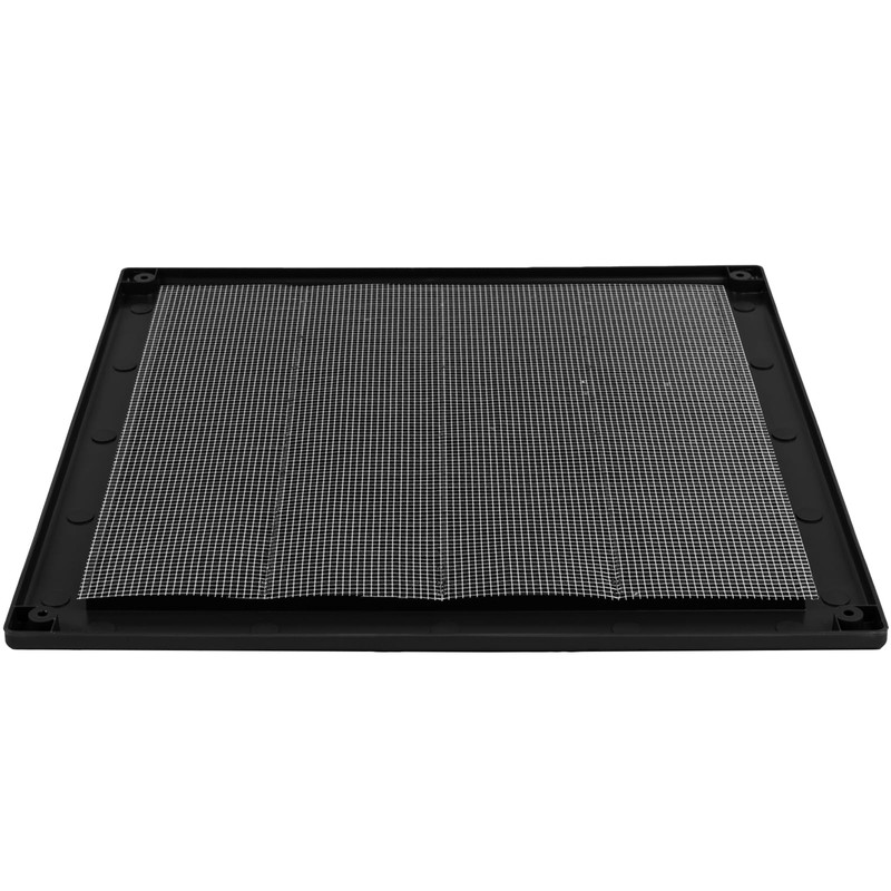 HVAC OV 10" x 10" Inch (Grille Dimensions) Black Plastic