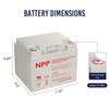NPP 12V 40Ah Deep Cycle Battery - T14 Terminals Rechargeable