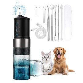 YABIFE Non-Vibrating Ultrasonic Tooth Cleaner for Dogs with Water Cooling System. Dog Plaque and Starter Remover, with Dental Care Kit and Teeth Brush, 3 Cleaning Modes with Lighting