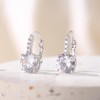 BriLove Round Cut Birthstone Drop Earring, Classic Cubic Zirconia Huggie