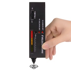 HMOIS High Accuracy Diamond and Gemstone Detector - Portable Tester Pen With LED for Moissanite (Black)