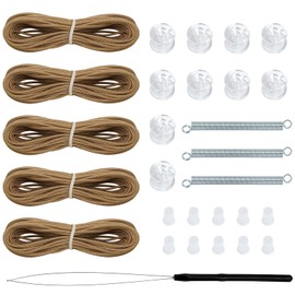 NOVINO RV Blinds Repair Kit for Camper Window, Pleated RV Shade Repair Kit, Camper Blinds String Maintain for Day Night Pleated Window Shade-Tan