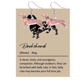 Lywjyb Birdgot Dachshund Wiener Dog Earrings Dachshund Dog Mom Gift Earrings for Dachshund Lovers (Dachshund ER ca)