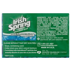 Irish Spring Moisture Blast (2) Bars 3.2 Oz