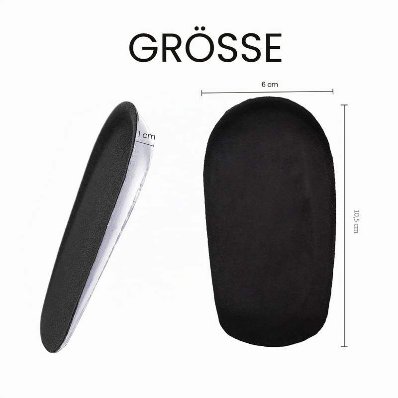 Increased Height Insoles, Self-Adhesive Invisible Elevation Shoe Insoles, Heel Cushion