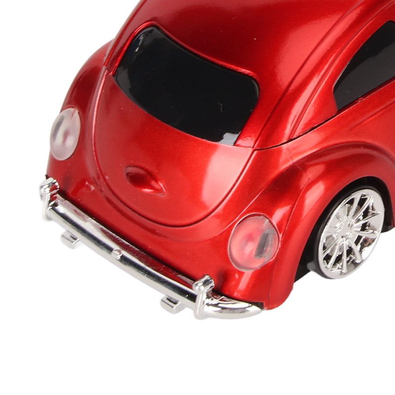 Wireless Mouse Red Sports Car Style 2.4GHz USB Receiver 1600DPI