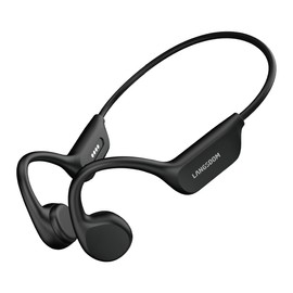 Langsdom BE17 Bone Conduction Headphones, Open-Ear, IPX8 Waterproof, 10 Hours Playtime, Bluetooth 5.4, 32GB Built-in Memory, Lightweight and Comfortable for Sports & Running