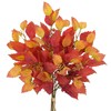 Artificial Fall Birch Leaves Stems - 2 Bundles Faux Autumn