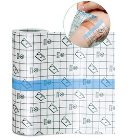 TOPJOWGA Waterproof Transparent Bandage, 15 cm x 10 m Waterproof Transparent Film Roll, Waterproof Plaster Bandage, Clear Film Bandage Tape, Wound Bandage, Fixer, Plaster Bandage