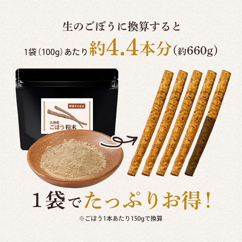 オーガランド ごぼう ごぼうパウダー ごぼう粉末 100g ゴボウ 国産 野菜パウダー 野菜 粉末