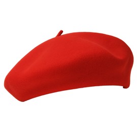 MUNSKT Adult Wool Beret Hat Men Women French Style Berer Plain Classic Color Beret Red Hat, Unisex Soft Warm Outdoor Vintage Artist Beanie Unisex