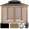 Coastshade Gazebo Canopy Mesh Walls Replacement 10x10 Gazebo Pergola Mosquito